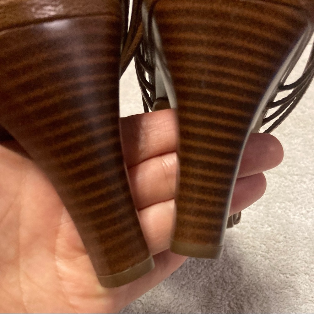 DKNY Brown Strappy Heeled Sandals - Picture 5 of 6